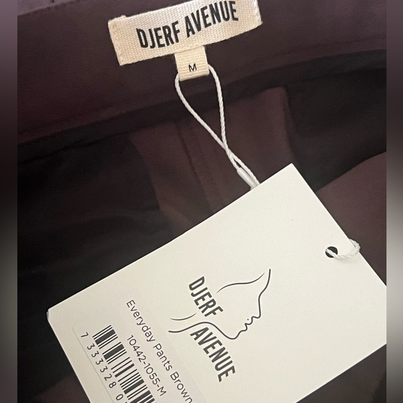 Djerf Avenue Everyday Pants in Brown NWT Medium - Picture 7 of 9